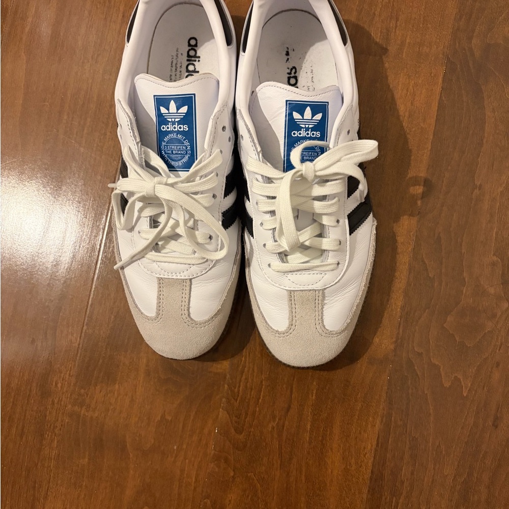 adidas White and Black Athletic Shoes
